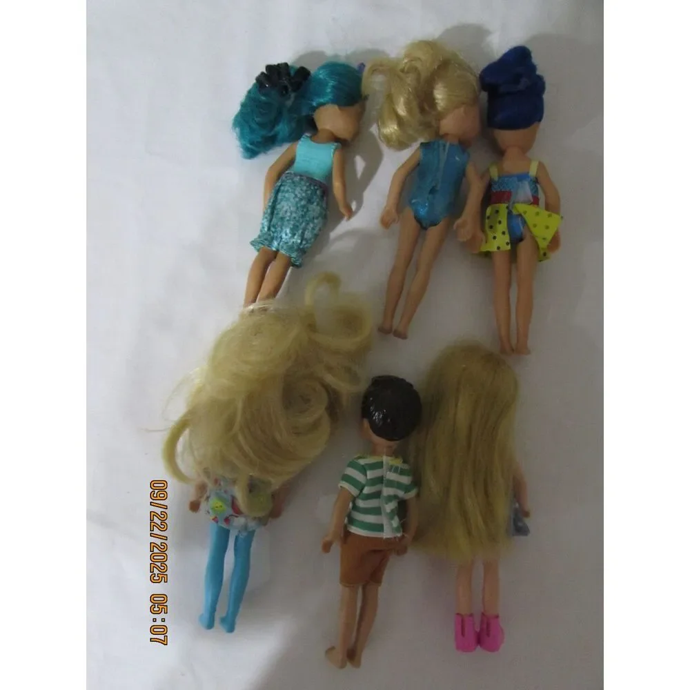 Lot of 6 Chelsea dolls Mattel barbie's little sister one boy brother